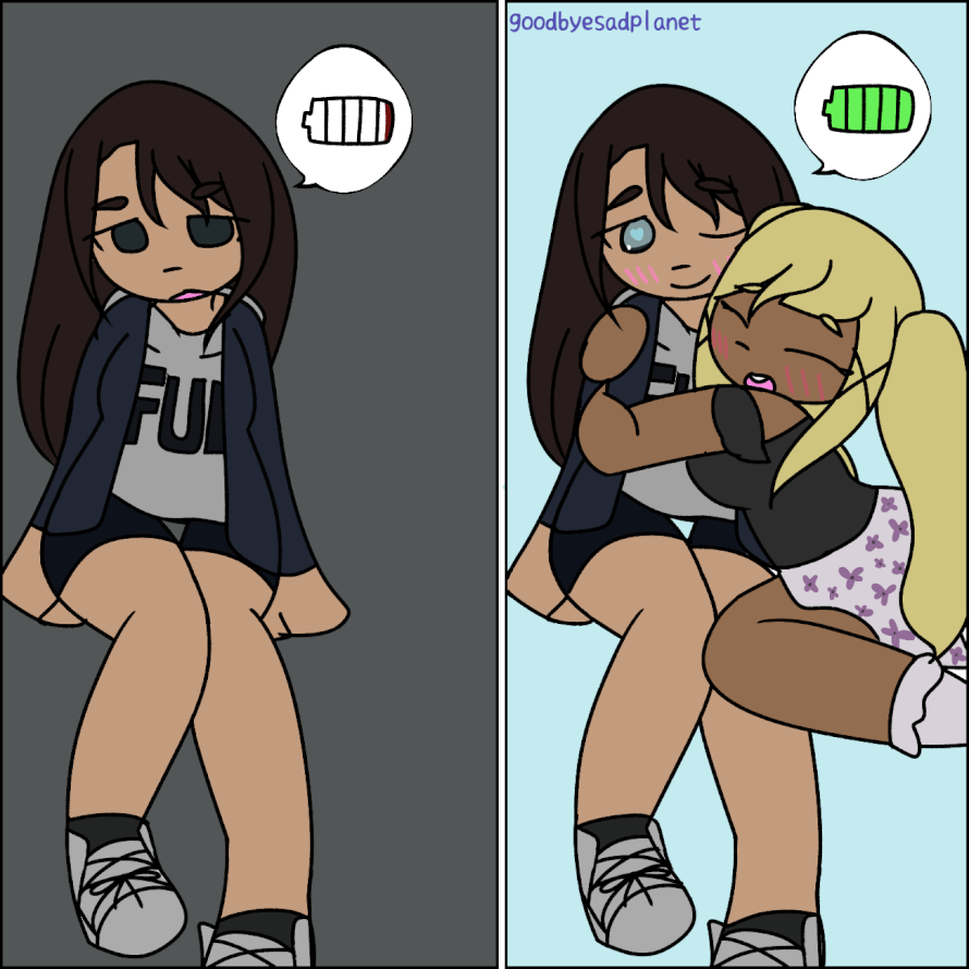 gotta make sure you recharge with your cute girlfriend every so often