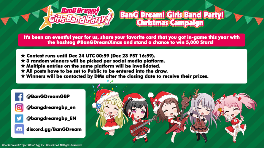 Hey!! Bandori's EN account is having a campaign/contest thing for 5,000 stars!! I found it on...
