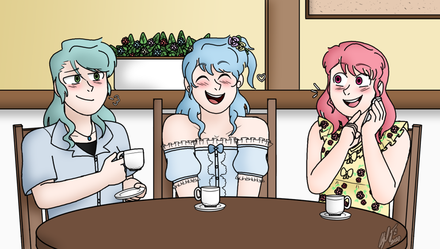 I recently got my closest friends into bandori and so I decided to draw their best girls with mine...