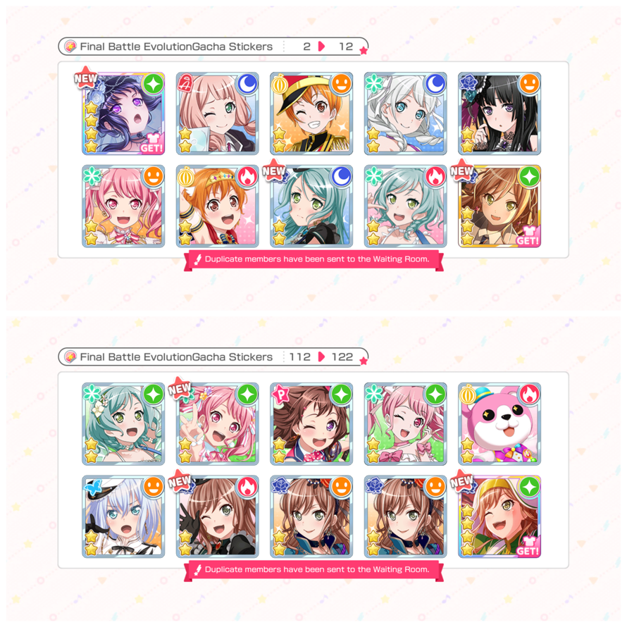 This is amazing... Rinko on the first row on my first pull and Lisa on the last row of my last pull!
