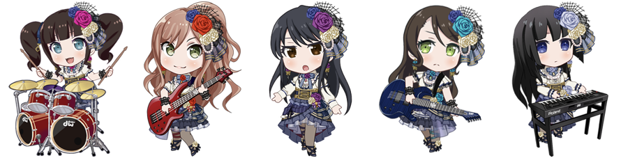     What if Bandori girls had natural hair and eyes colours

Part 4: Roselia!

Sorry, I was busy...