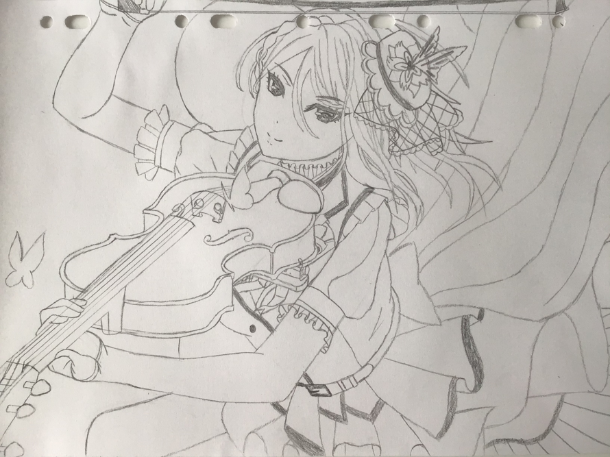 I saw a few people posted their drawings of the girls. So here's my copy of Rui's 3 star card! I am...