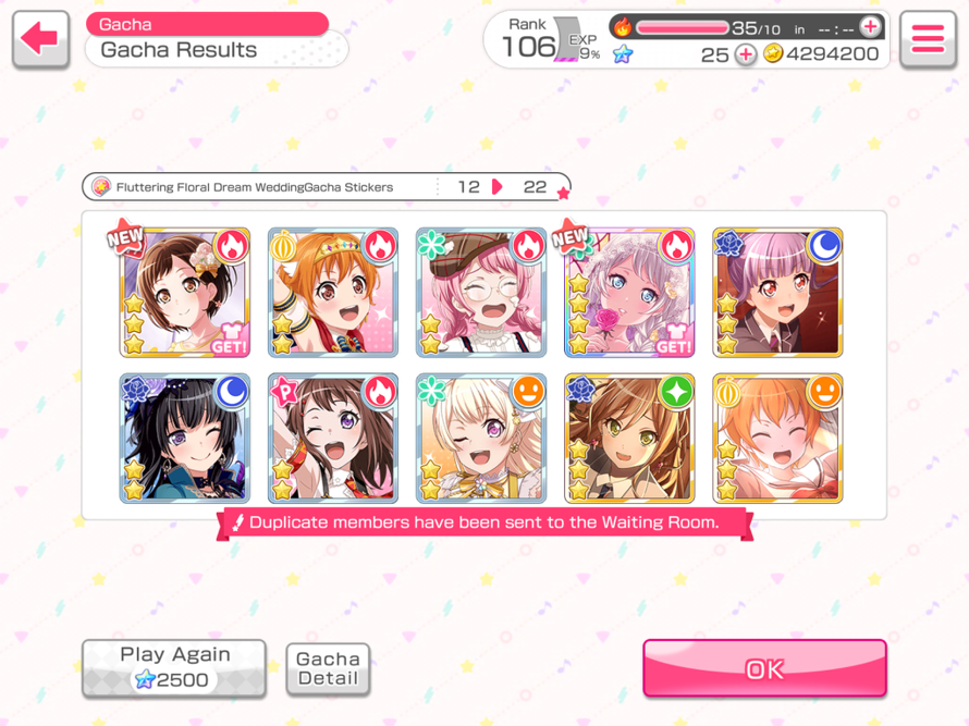 I guess since I didnt get Rinko on JP my EN account was like: aight heres Eve