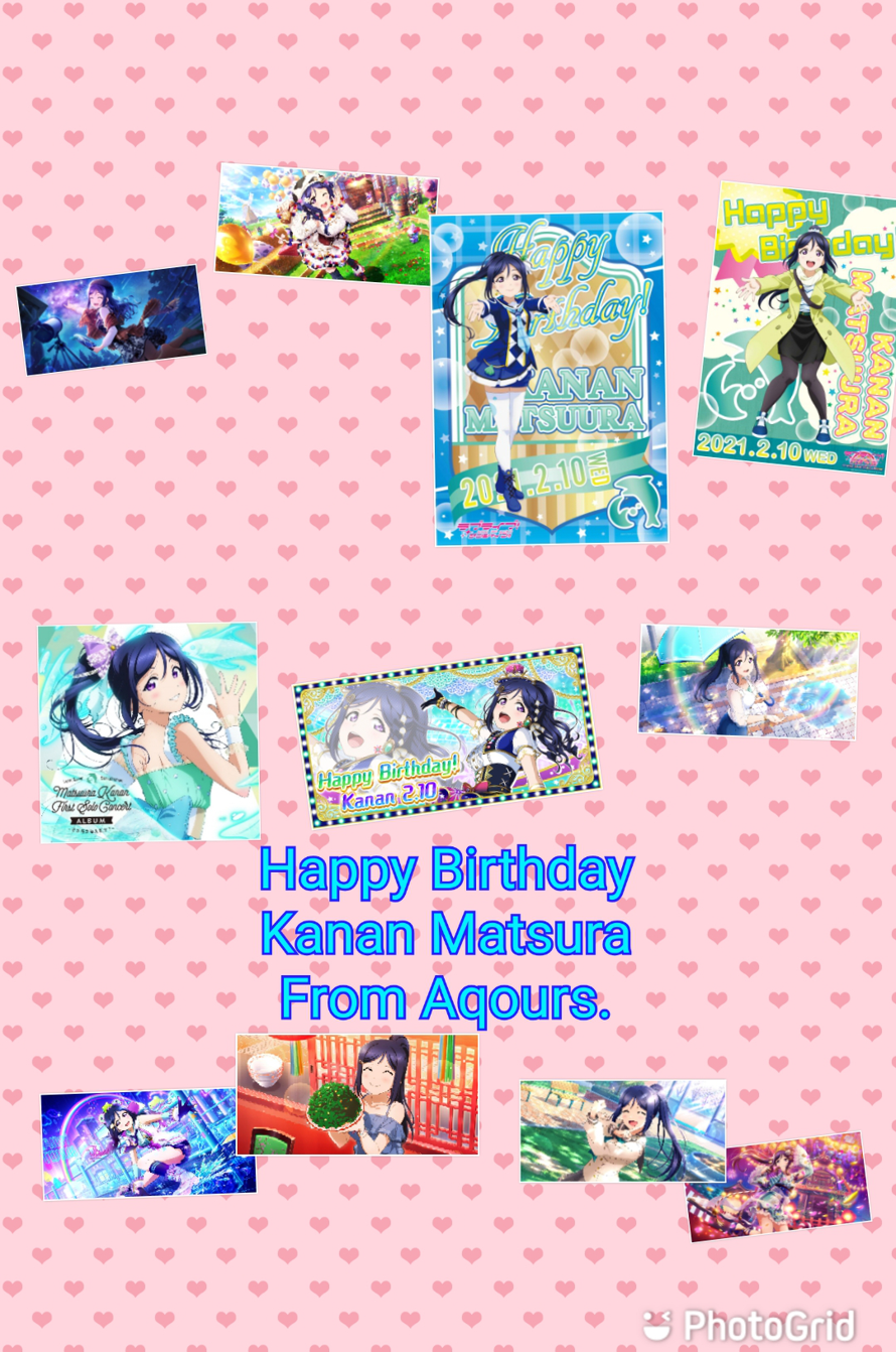 Today is the Love Live Sunshine Birthday Character Name Kanan Matsura from Aqours.