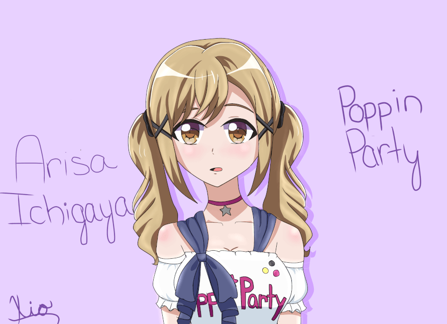 ⭐️
A drawing of Arisa Ichigaya in this stage outfit from the Episode 0 live.