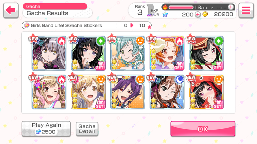 I've made 30 reroll accounts and got nothing. Now i was like omg four star?! Plss moca or...