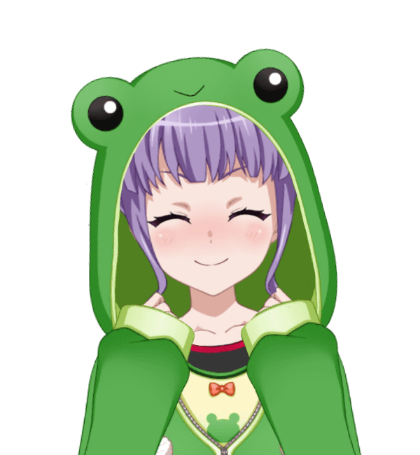     ako FROG because i love kasumis frog outfit and frogs in general lol.
       if you want one of...
