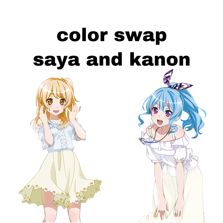 so i color swapped saya and kanon it’s kinda sucky 😅but whatever so yeah: . if u have requests i’ll...