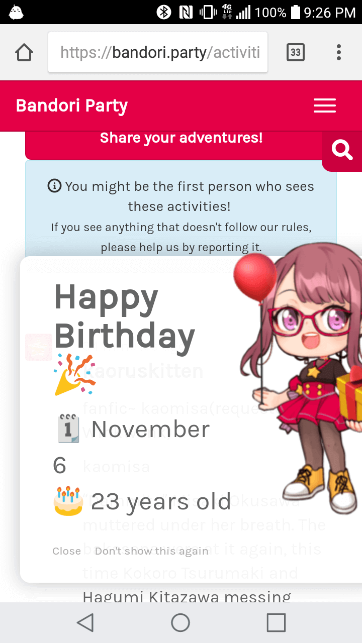 A little something positive. Bless Banpa for this :D

And before you ask, yes my Birthday is on...