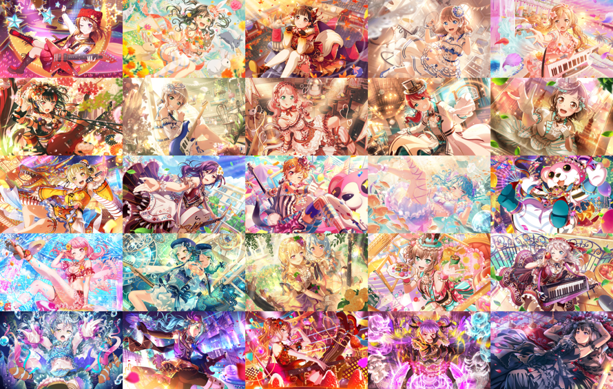 I saw Krypt do this, so I decided to share my favorite trained 4  of each girl too!