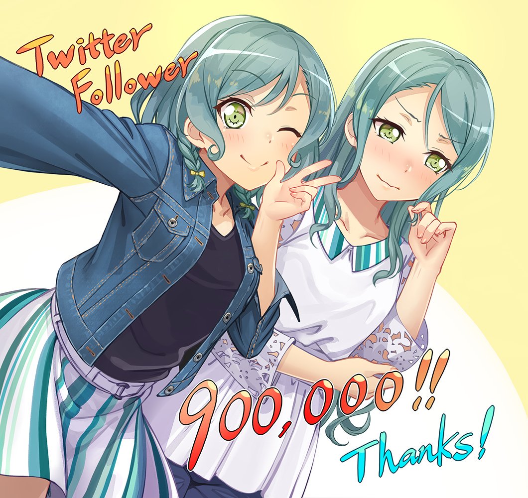 900,000 Twitter Followers - Hina, Sayo