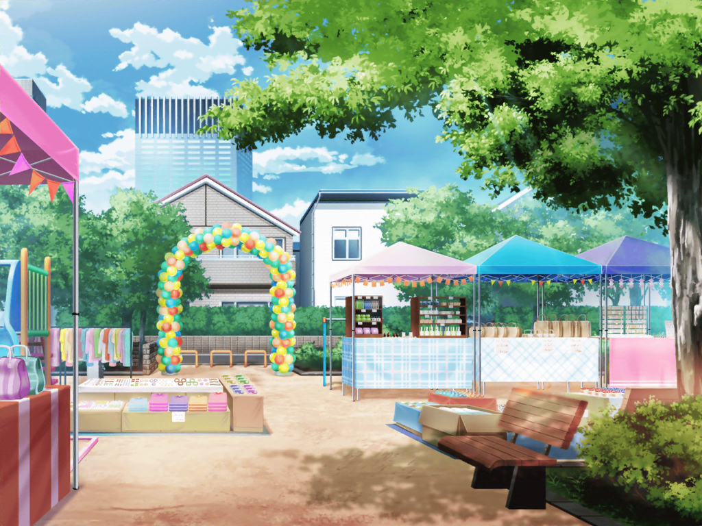 Park with Festivities | Backgrounds list | Gallery | Girls Band Party |  Bandori Party - BanG Dream! Girls Band Party