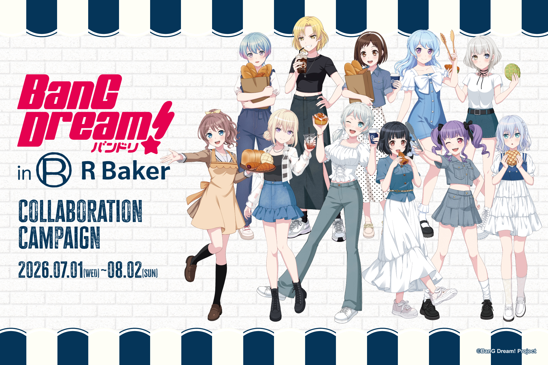 BanG Dream! in R Baker  - Rimi, Saaya, Tsugumi, Maya, Ako, Mashiro, MASKING, Raana, Doloris