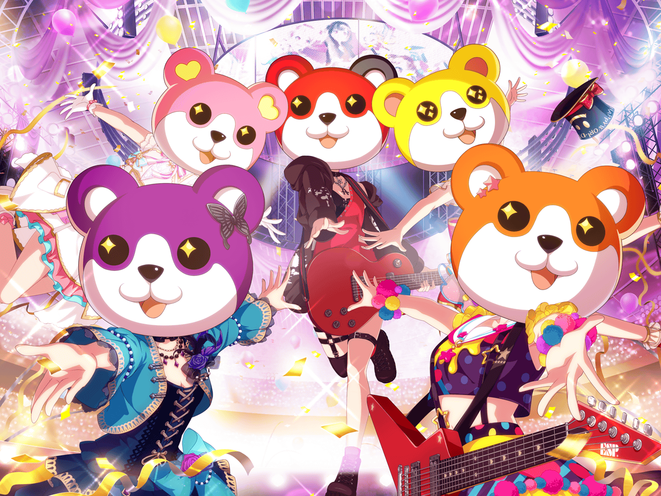 April Fool's Title Screen 2018 - Kasumi, Ran, Kokoro, Aya, Yukina