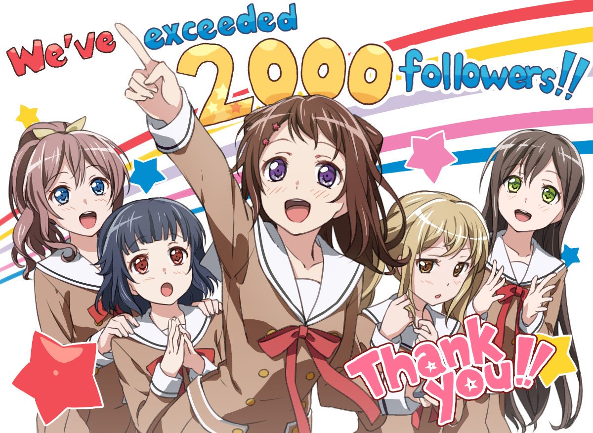 10,000 Twitter Followers - Poppin'Party
