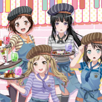 BanG Dream! Garupa Café - Arisa, Tsugumi, Misaki, Eve, Rinko
