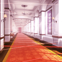 Corridor with lasers