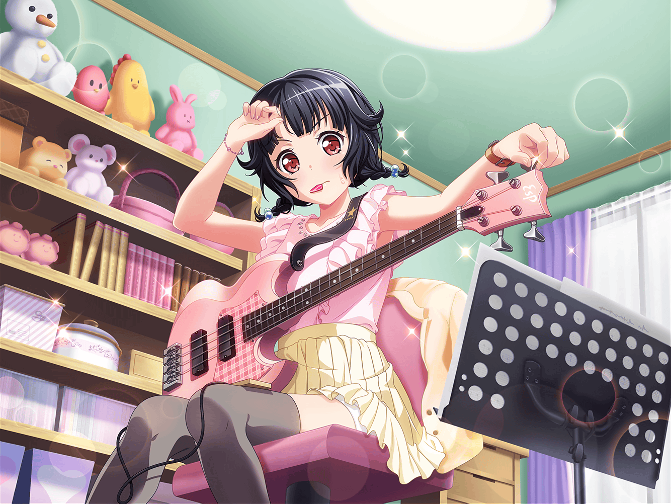 So I was scrolling through the Bandori Wiki! looking at the upcoming events  and then I saw this untrained card art from Rimi from the upcoming 'Band  Girls of Dead' event in
