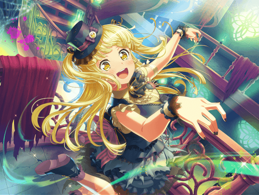 So I was scrolling through the Bandori Wiki! looking at the upcoming events  and then I saw this untrained card art from Rimi from the upcoming 'Band  Girls of Dead' event in