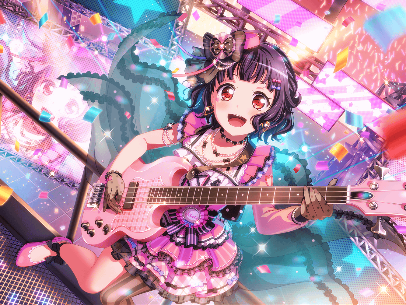 So I was scrolling through the Bandori Wiki! looking at the upcoming events  and then I saw this untrained card art from Rimi from the upcoming 'Band  Girls of Dead' event in