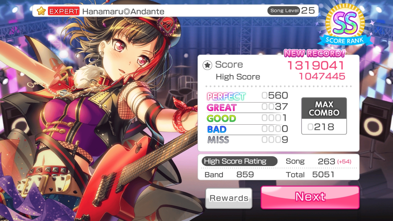 Played Songs List Played Songs List Hanamaru Andante Flower Stamp Tempo Songs List Bang Dream Bandori Party Bang Dream Girls Band Party